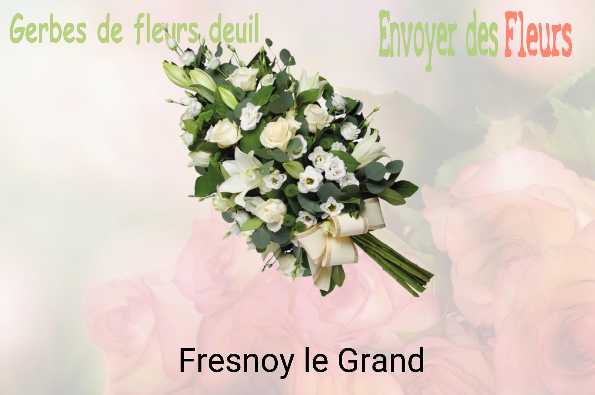 Gerbe de fleurs de deuil livrée à Fresnoy-le-Grand
